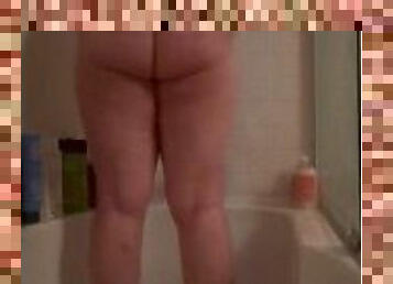 Fat chubby BBW taking a shower