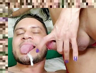 Sexy Shemale Bianca Meirelles Makes Him Cum While Fucking His Ass