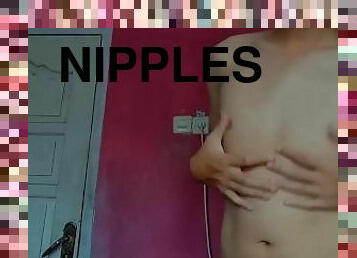 Horny Handsome Boy - Playing With His Nipples