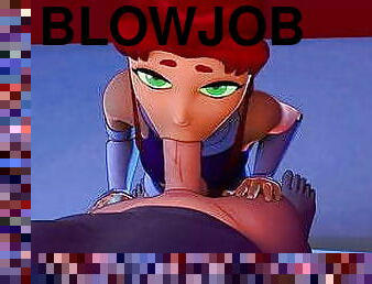 Starfire Gives Blowjob - TeenTitans POV