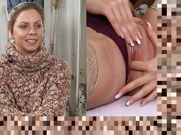 Ersties - Julia P verwöhnt ihre rasierte Muschi mit Vibrator