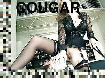 Collared Male Sub Eats Cougar Mistress Julia Ann&#039;s Pussy!