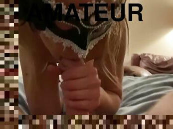 Put on your mask and make me cum