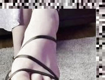 Sexy Foot Fetish Tease in Black Heels