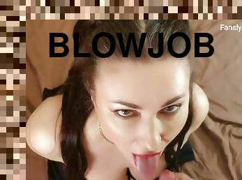 Valentine's day blowjob with cum on pretty face