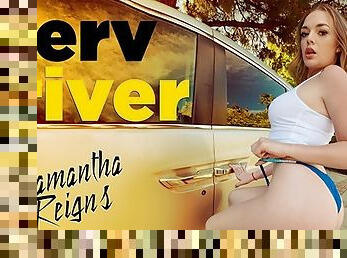 PervDriver - Sexy GF Samantha Reigns Gets Back At Her Boyfriend And Cheats On Him In A Taxi