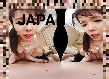 Young Japanese babe in POV VR hardcore with cumshot