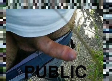 Cicci77 the trucker urinates and cums in a public area