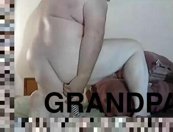 Grandpa cum on cam