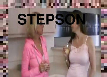 Step mom & friend fuck stepson