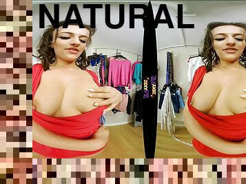 Sexy big naturals in POV VR Jamie Jones - Time To Change - Lingerie striptease