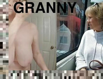 Sexy granny close up and in person