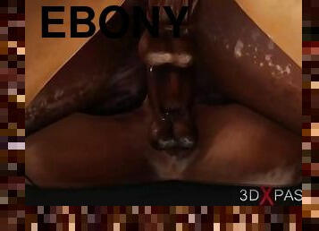 Secrets of Area 51. 3d dickgirl androids plays with a sexy ebony in the lab