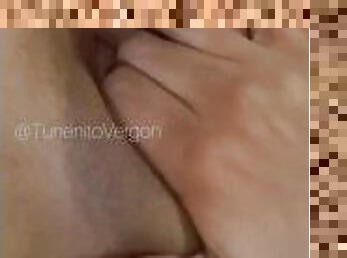 masturbation, fitta-pussy, massage, fingerknull, petit, brunett