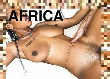 amateur, perempuan-afrika, zakar-besar, interracial, tegar, selebriti, casting, hitam, afrikan