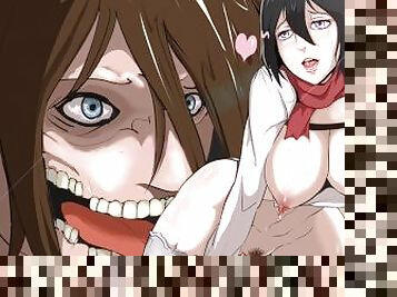 Attak on Titan Hentai Eren Jaeger licks Mikasa's tight pussy and fuck hardcore anime hentai cartoon