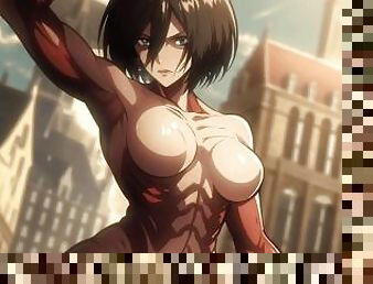 Mikasa got female Titan powers fuck eren attack Titan hardcore attack on Titan Hentai uncensored