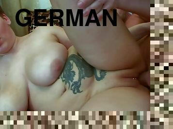 My German Amateurs - Tattooed bitch with huge natural b - Cumshots