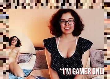 Ersties - American Online Gamer Rides Her Dildo