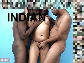 Horny Indian Bhabhi Wants To Have Interracial Threesome with 2 BBC - East Asian