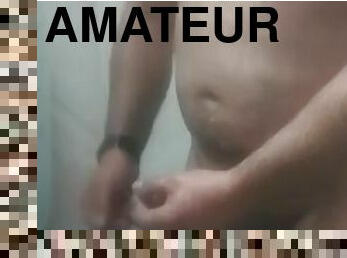 Turkish guy cums in the bathroom