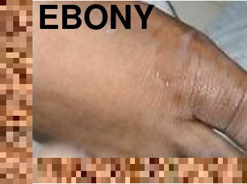 Cum Shot On Ebony Sparkley Green Toes And Feet