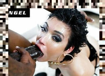 EvilAngel - Brooklyn Gray Attempts Her Biggest Throat Challenge Ever!