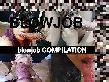 Amy sucked several cocks in this compilation - Blowjob Compilation