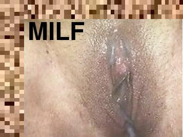 amatør, milf, mamma, creampie, bbw, lubben, dobbel, pov, mor, penetrering