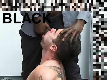 Hot straight jock tied up and fucked by black officer
