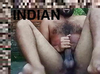 Indian boy walking, pissing and cuming