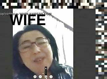 asiatisk, utroskab, behåret, onani, kone, milf, beskidt, webcam, koreansk