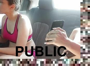 beautiful tiktokers film their bodies for their clients in the back seat of the uber