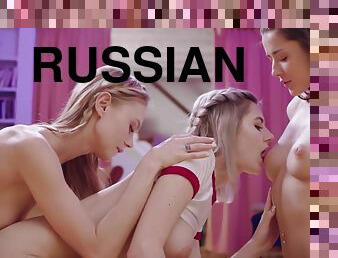 Eva Elfie And Russian Girls - Three Sybil And Spending Some Quality Time Together Having Lesbian Sex