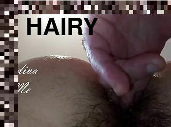 I moan loudly as I receive painful anal pounding in my tight hairy ass! Painal - Doggy - Creampie