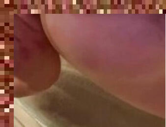 My tante ass pussy thong in shower