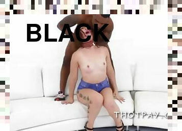 White woman begs for a big black cock