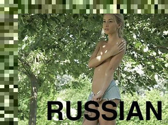 Beautifull Russian teen slut enjoys getting bent over and fucked