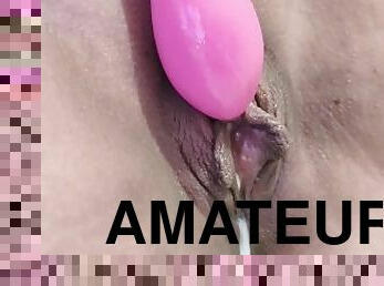 masturbatsioon, orgasm, tussu, amatöör, keppimine, dildo, soolo, lähedalt, penetreeriv