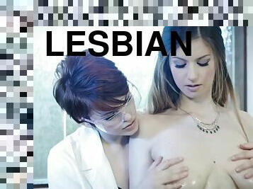 Two scientists bree daniels and stella cox licking pussies in a laboratory