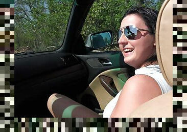 Asdis Loren & Max Dior in Dark Haired Hottie Asdis Loren Rides Driver's Cock In Public - Porncz