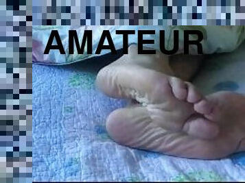 Tops and soles side view footjob - Feet fuck POV - Manlyfoot - would you cum?