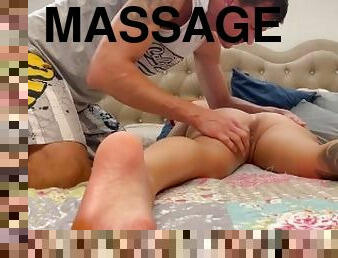 hot massage and lots of sex, with cum in my ass