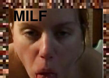 Milf hot wife blowjob titty fuck