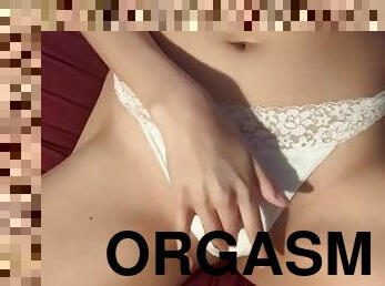 onani, orgasme, fisse-pussy, fingering, trusser, sperm, liderlig, kær, lille, hvid