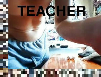 my handsome teacher showed a big dick ????