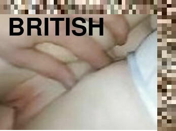 British babe gets partial cream pie