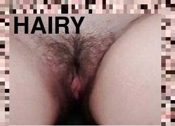 Hairy pussy girl peeing into toilet (or your mouth)