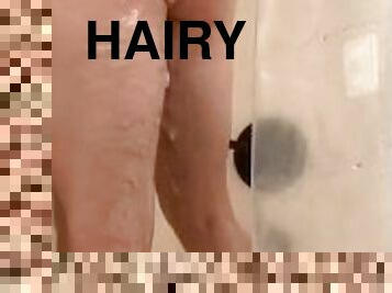 HAIRY TATTED TWINK SHOWERS AFTER A SWEATY WORKOUT