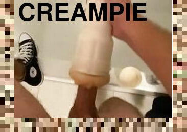 Fleshlight creampie with my black converse on